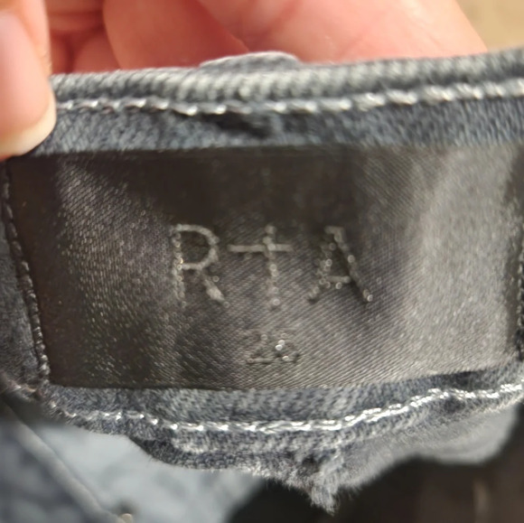 Rta Jeans Size 26 Women's Black Distressed Straight Leg Jeans - Picture 15 of 16